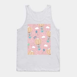 Born to fly bunny pink background Tank Top